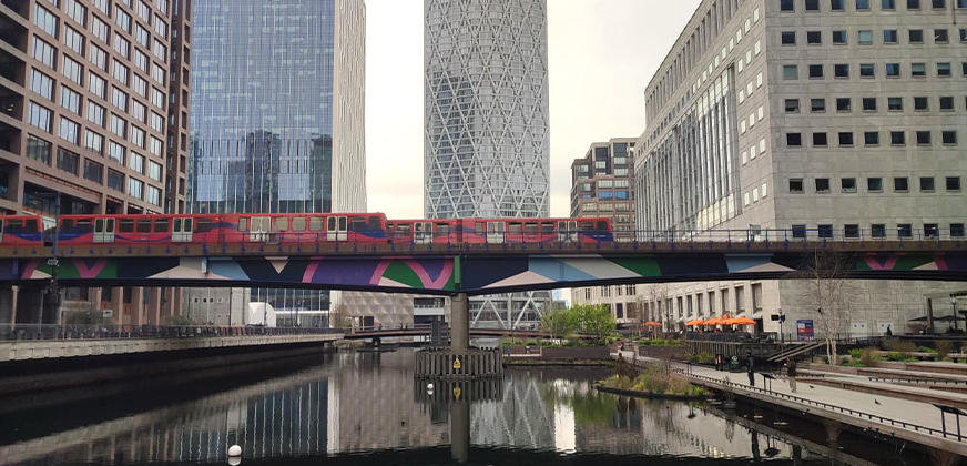 Docklands Light Railway in Canary Wharf